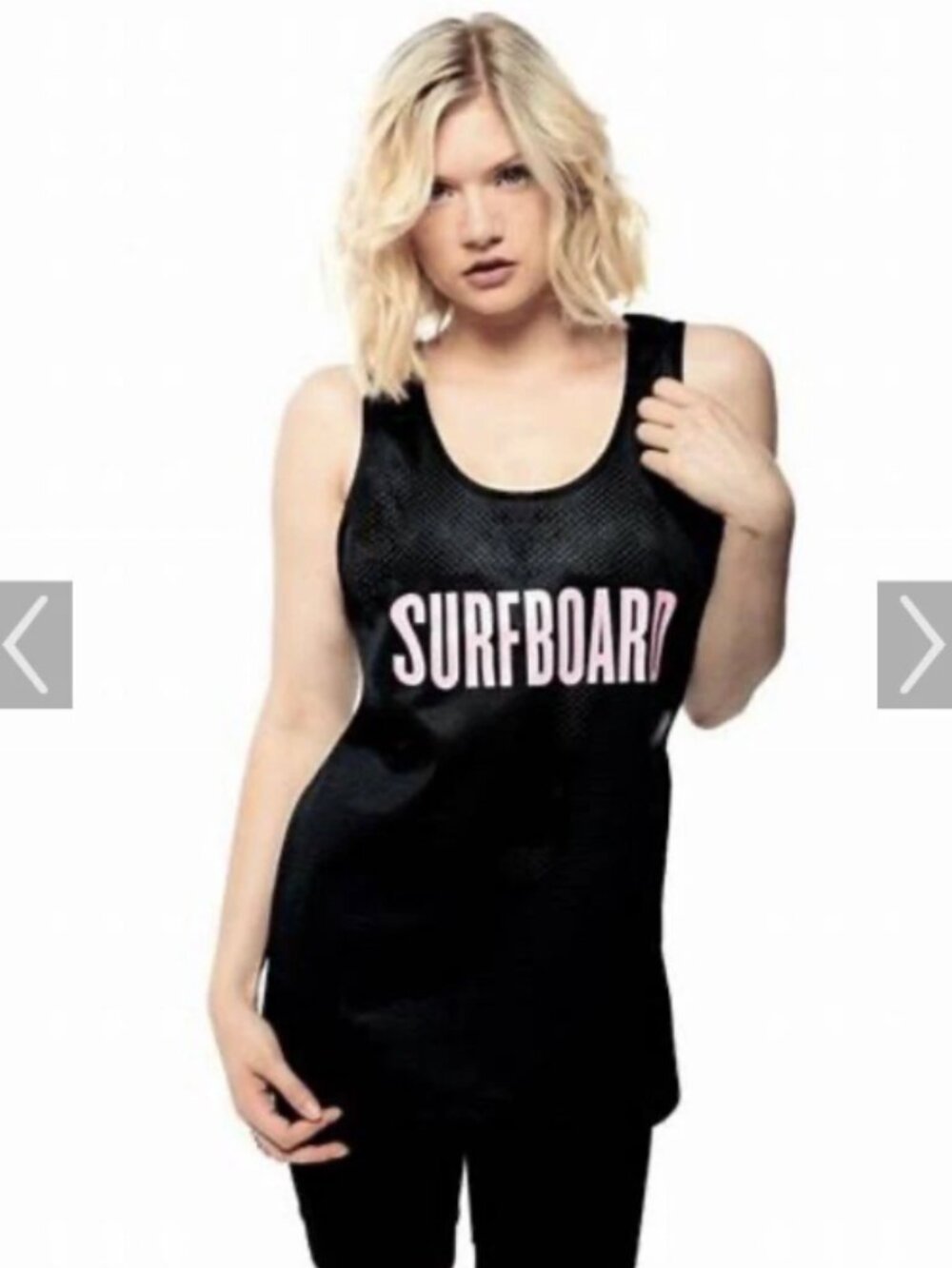 Beyonce Lemonade collection x American Apparel Surfboard Penny Black Tank Top MD